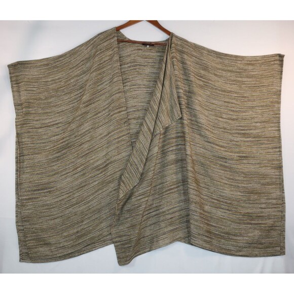 Eskandar Green Multi Striped Cotton Linen Kimono Coat Jacket Size 0 Lagenlook - Picture 4 of 16